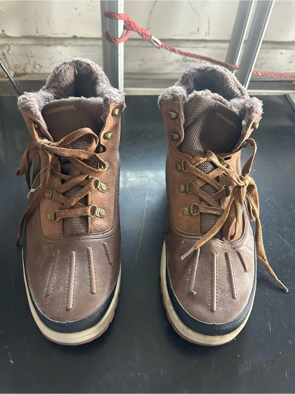 Men's Brown Insulated Lace-Up Winter Boots